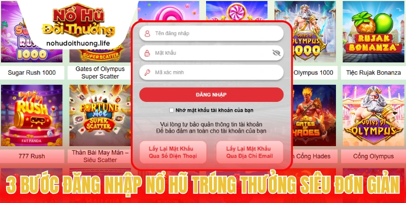 3 bước đăng nhập nổ hũ trúng thưởng siêu đơn giản