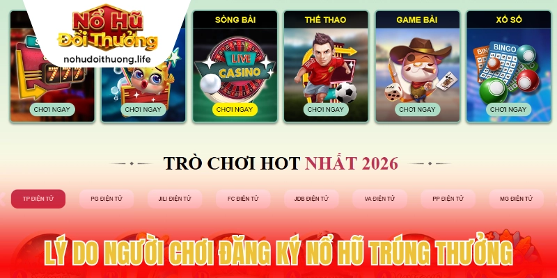 Lý do người chơi lựa  chọn đăng ký nổ hũ trúng thưởng